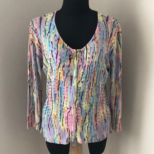 Metric vintage double full zip 3/4 sleeve